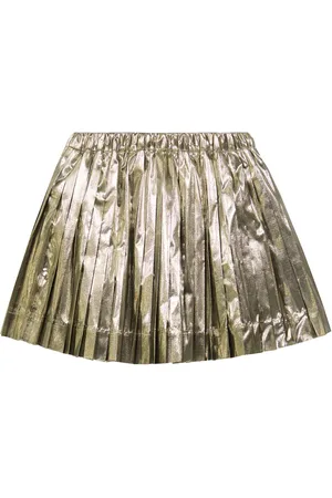 BONPOINT Beryl pleated lamÃ© skirt