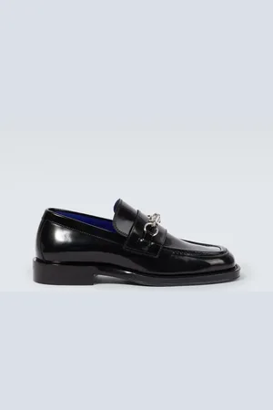 Burberry Embellished leather loafers