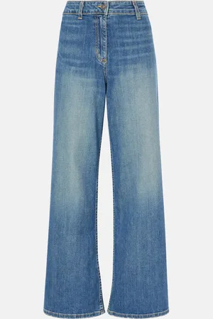 NILI LOTAN Megan mid-rise wide-leg jeans