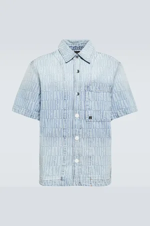 AMIRI Logo jacquard denim shirt
