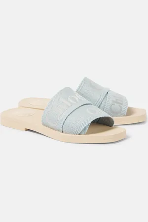 Chloé Woody logo embroidered slides