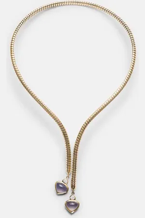 Marina B Trisolina 18kt necklace with blue chalcedony and diamonds