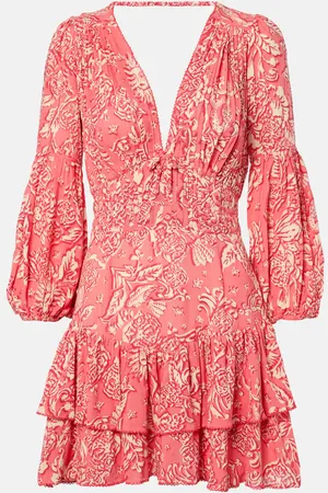 POUPETTE ST BARTH Chiara printed ruffled minidress