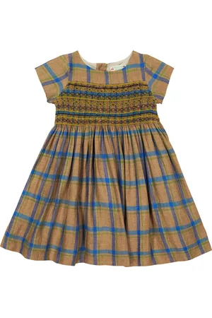 BONPOINT Duchesse checked linen dress