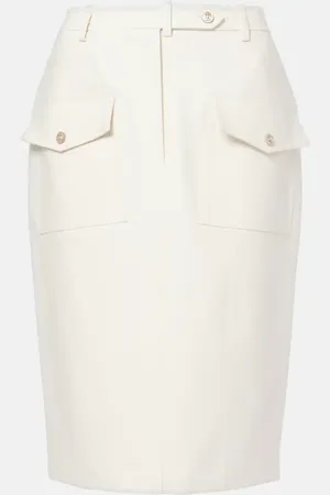 Tom Ford Cotton-blend midi skirt
