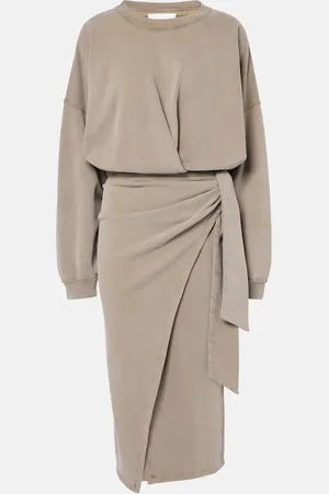 Marant Etoile Sandrina draped cotton midi dress