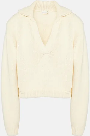 MAGDA BUTRYM Cropped cotton-blend polo sweater
