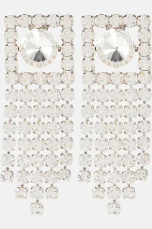 Alessandra Rich Crystal-embellished drop earrings
