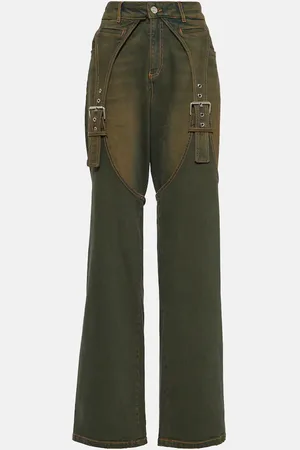 BLUMARINE Embellished buckle boyfriend jeans