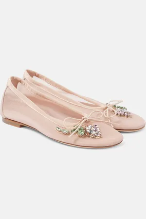 Simone Rocha Bow-detail embellished ballet flats