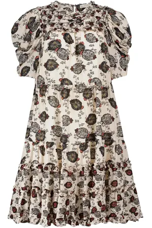 ULLA JOHNSON Cassian floral cotton-blend midi dress
