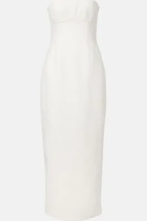 SIR Evalita linen bustier maxi dress