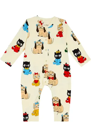 Mini Rodini Baby MiniBabies printed cotton playsuit