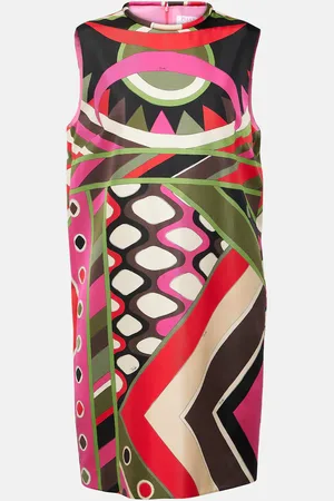 Puccini Vivara silk twill minidress