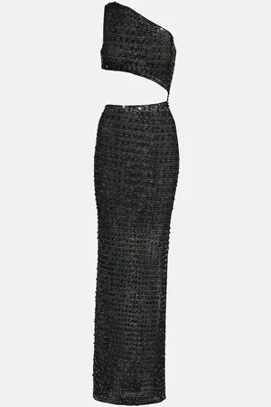 AYA MUSE Gia one-shoulder cutout maxi dress