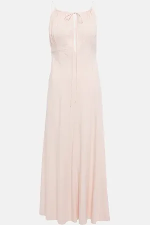 Totême Halterneck silk maxi dress