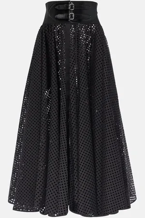 Alaïa Cotton-blend midi skirt