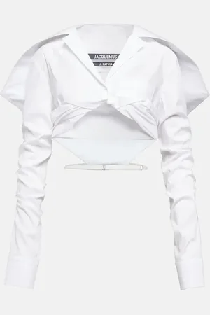 Jacquemus La Chemise Meio cotton cropped shirt