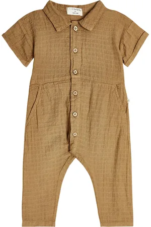 1+ IN THE FAMILY Baby Carlota cotton crÃªpe playsuit