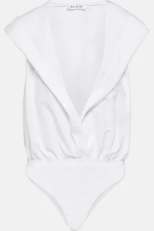 Alaïa Hooded cotton bodysuit