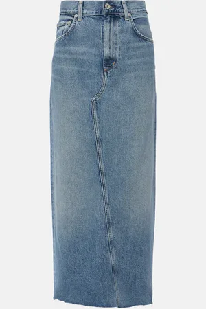 Citizens of Humanity Circolo Reworked denim maxi skirt