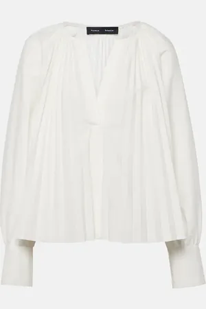 Proenza Schouler Monica cotton-blend poplin blouse