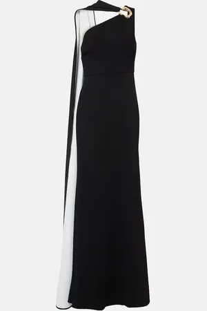 Roland Mouret Asymmetric caped cady gown