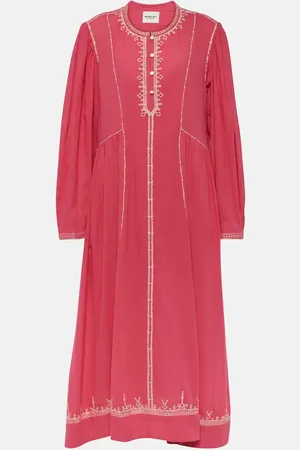Marant Etoile Pippa embroidered cotton midi dress