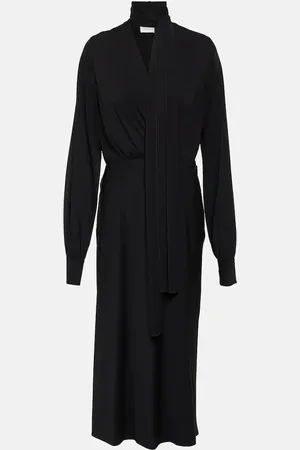 Sportmax Disegno silk crÃªpe midi dress