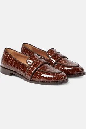Aquazzura Martin croc-effect leather loafers