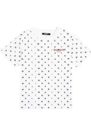 Balmain Printed cotton jersey T-shirt