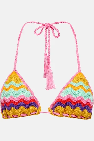 ANNA KOSTUROVA Crochet cotton bikini top