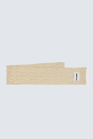 Jil Sander Cable-knit wool scarf