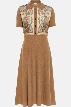 Etro Cashmere, wool, and silk midi dress