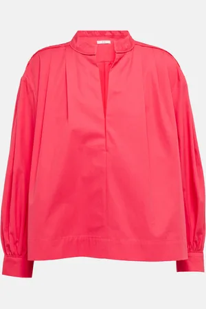 CO V-neck tton blouse