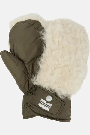 Isabel Marant Naerka shearling-paneled mittens