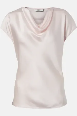 Vince Draped silk satin top