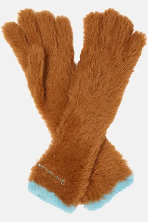 Jacquemus Les gants Neve long faux fur gloves