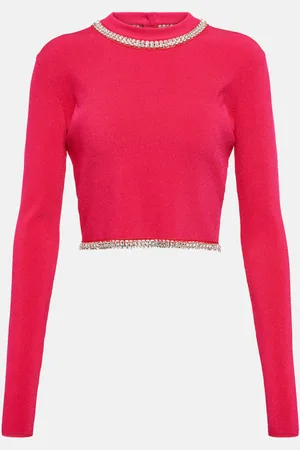 Paco rabanne Embellished ribbed-knit top