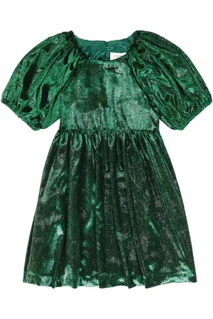PAADE Balloon-sleeve velvet dress