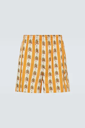 BODE Striped Fruit Bowl printed shorts