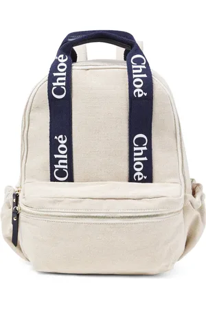 Chloé Logo jute and cotton-blend backpack