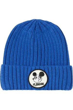 Mini Rodini Ribbed-knit wool and cotton beanie