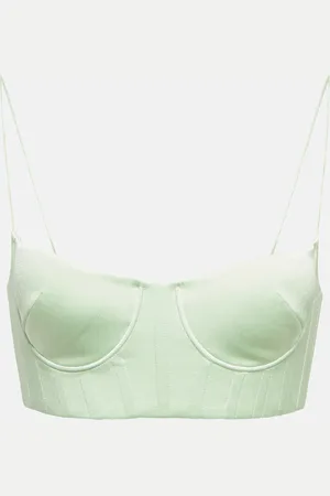 ALEX PERRY Hart satin crÃªpe bralette
