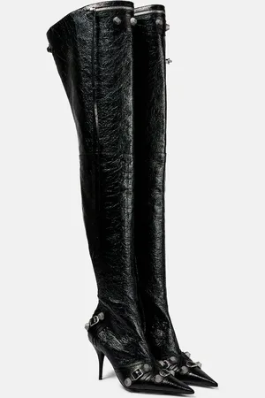 Balenciaga Cagole leather over-the-knee boots