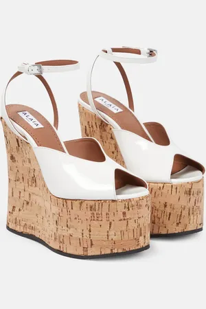 Alaïa Patent leather wedge sandals