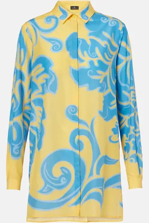 Etro Printed cotton and silk shirt