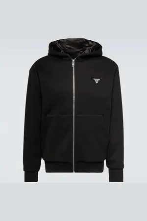 Prada Cotton-blend fleece jacket