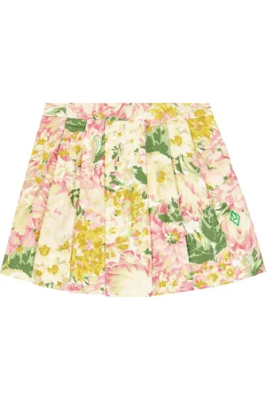The Animals Observatory Turkey floral pleated cotton skirt