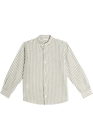 La Coqueta Tomas striped cotton and linen shirt